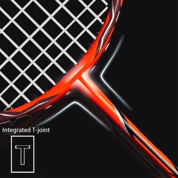 Badminton Racket Set Of 4, Professional Carbon Fiber Badminton Rackets Badminton Racquet For Backyards Gym With 6 Shuttlecocks 4