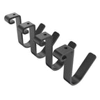 Fleximounts 4-Pack Add-On Storage Rail Hook Accessory For Garage Ceiling Storage Rack And Wall Shelving, Black