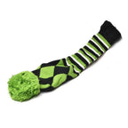 Gooaction 3Pcs Knitted Golf Head Covers 1-3-5 For Driver And Fairway Woods With Long Neck Sock Vintage Argyle Black And Dark Gre