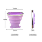 Collapsible Cup-Silicone Small Foldable-Expandable Folding Drinking-Reusable Portable Mugs Cups With Lids For Travel, Camping, H