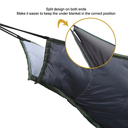 Onetigris Night Protector Ultralight Hammock Underquilt, Full Length Camping Quilt For Hammocks Warm 3-4 Seasons, Weighs Only 28