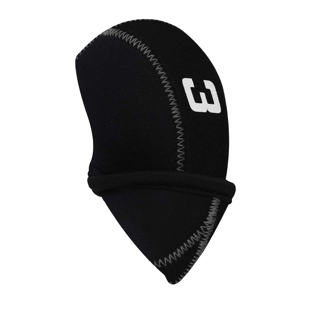 11Pcs/Set Neoprene Iron Headcover Set With Large No. For All Brands Callaway,Ping,Taylormade,Cobra Etc. (Black)