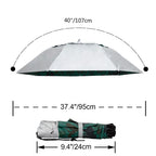 New-Vi Fishing Umbrella Hat Folding Adjustable Sun Rain Cap, 37.4   Oversize Hands Free Umbrellas, 7-Ribs Anti-Uv Waterproof Hea