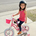 RoyalBaby Stargirl Kids Bike 12 Inch Girls Bicycle for Children with Training Wheels & Basket, Pink
