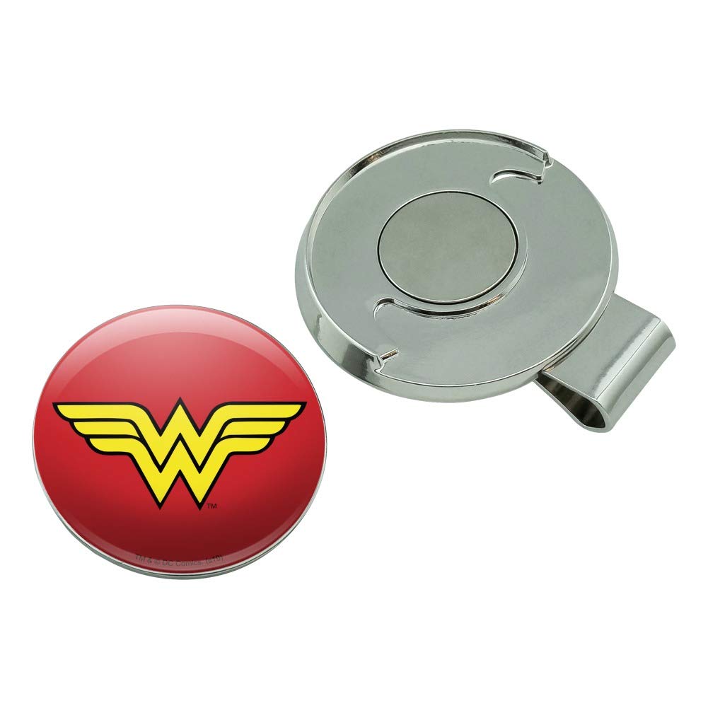 Graphics & More Wonder Woman Classic Logo Golf Hat Clip With Magnetic Ball Marker