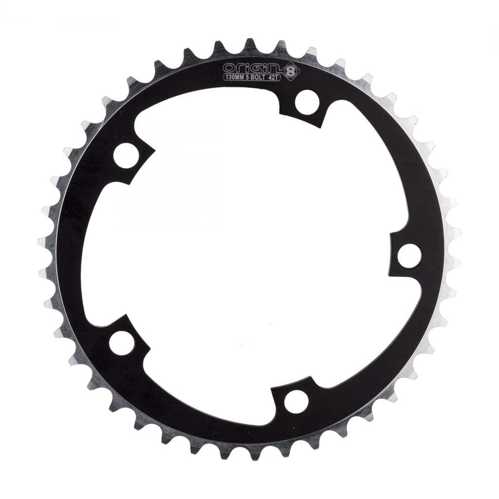 Origin8 Alloy Non-Ramped Chainrings, 42T, Black