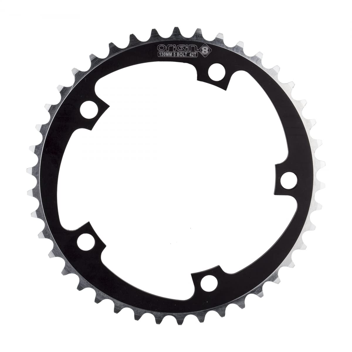 Origin8 Alloy Non-Ramped Chainrings, 42T, Black