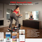 Sunny Health & Fitness ACTIVE Smart Cycling Exercise Bike, Magnetic Resistance Plus 4-Way Adjustable Cushion Seat, Home Stationa
