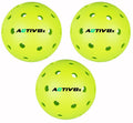 Aqtiv8X Pickleball Balls, 40 Holes Pickle Balls Pack Of 3 Pieces For Outdoor Indoor Sports Play, High Bounce Durable Pickleballs