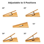 Strongtek Professional Wooden Slant Board, Adjustable Incline Board, And Calf Stretcher, Stretch Board - Extra Side-Handle Desig