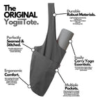 Yogiii Yoga Mat Bag  The Original Yogiiitote Yoga Bag  Sling Mat Tote W/Large Side Pocket & Zipper Pocket  Yoga Mat Carrier Fits