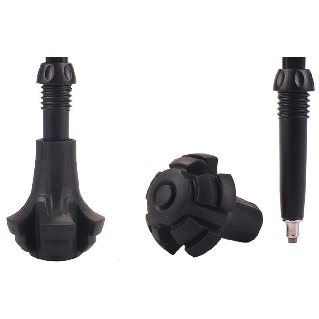 Diooid General Accessories For Trekking Poles Replacement Rubber Tips Set Removable Trekking Snow/Mud For Hiking Poles Fits Most