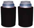 Blank Thick Foam Old School Can Cooler (2 Pack, Black)