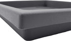 The Hc Companies 14 Inch Accent Square Plastic Plant Saucer - Indoor Outdoor Plant Trays For Pots - 14X14X18, Warm Gray
