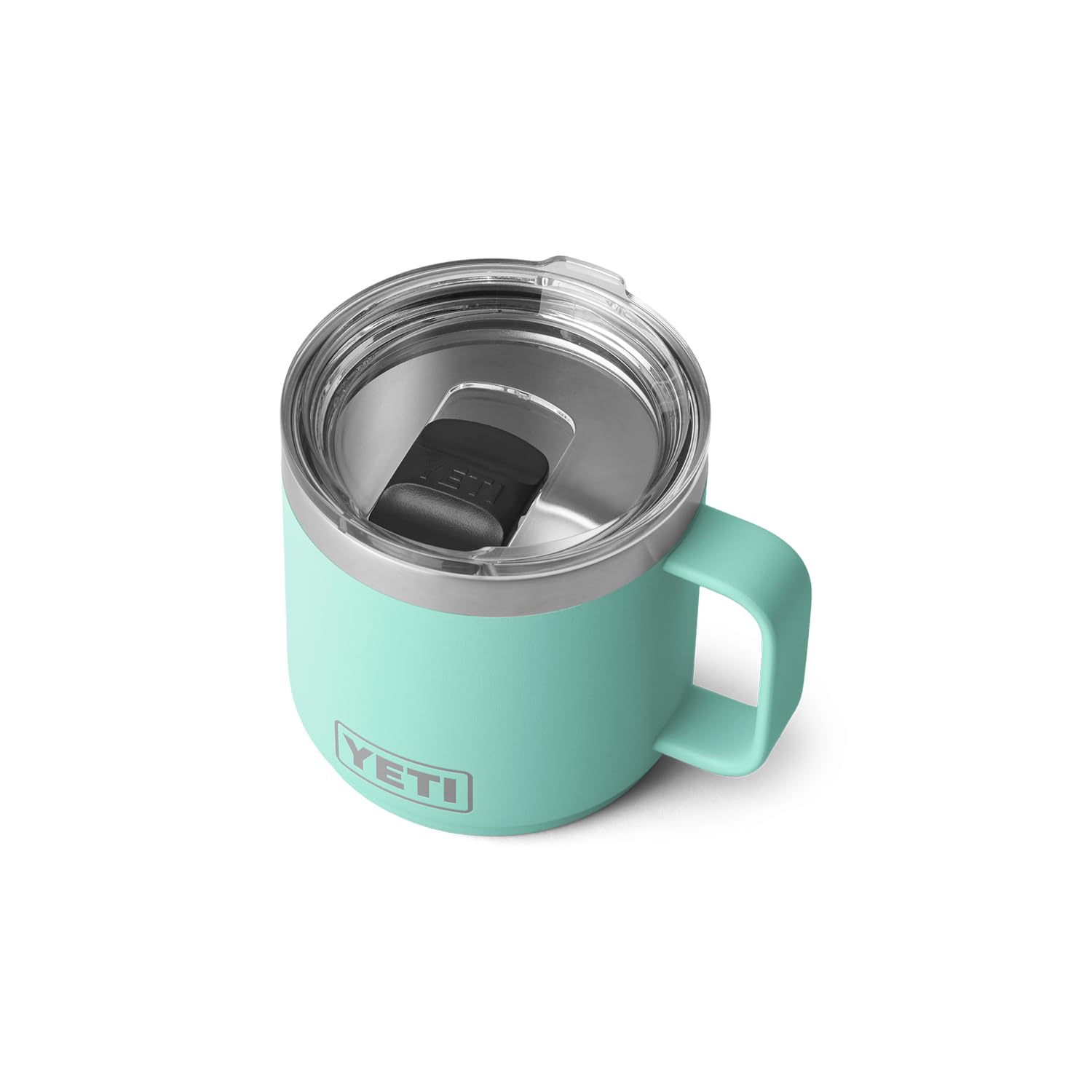 Yeti Rambler 14 Oz Stackable Mug, Vacuum Insulated, Stainless Steel With Magslider Lid, Seafoam