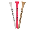 100 Count Personalized 2 3/4'' Pink Wooden Golf Tees Upload Your Own Text