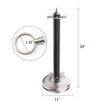 Gse Stand-Style Metal Billiard Pool Cue Rack Only. Holds 6 Pool Cue Sticks (Several Colors Available) (Matte Black & Brushed Nic