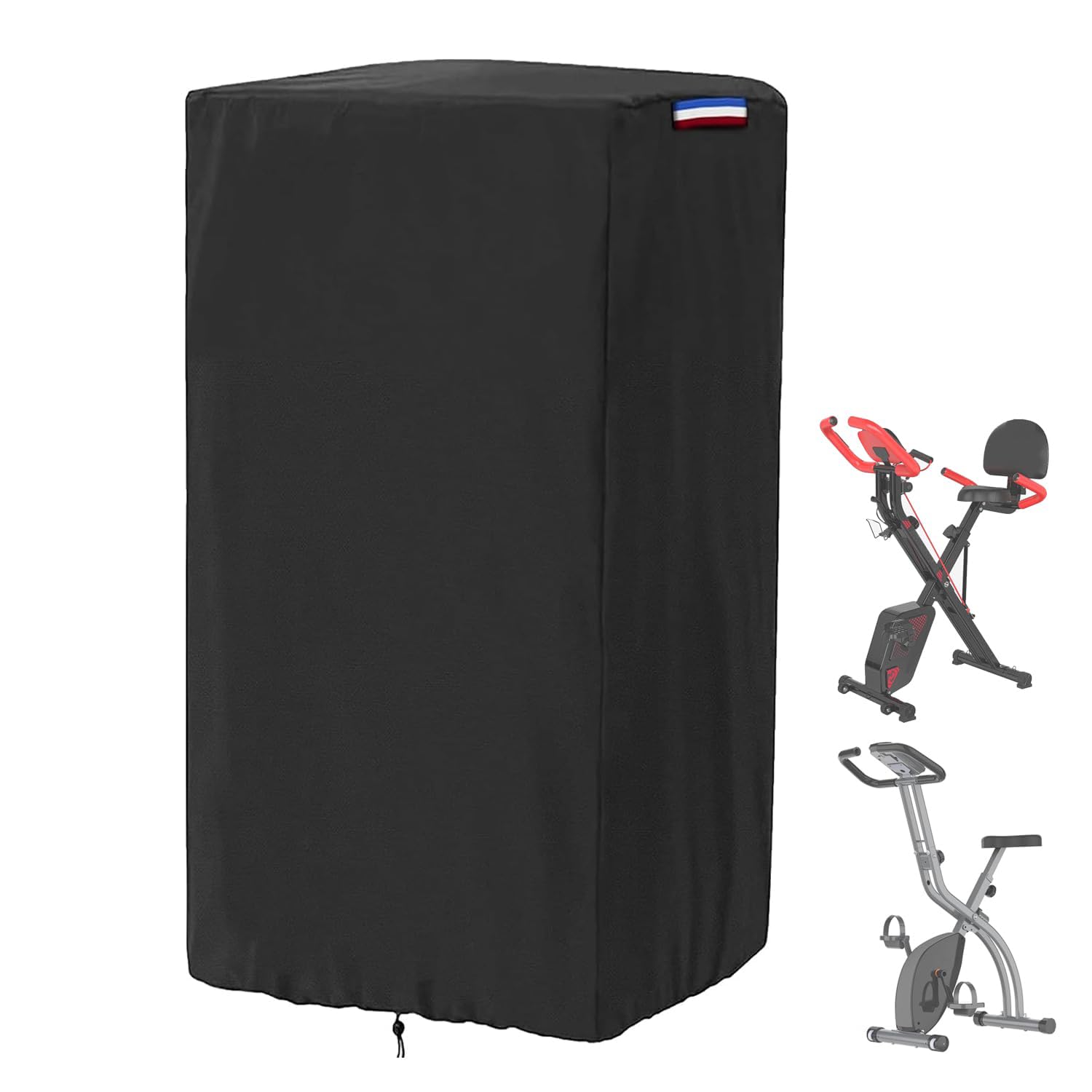 Rilime Folding Exercise Bike Cover,Stationary Bike Cover (Black, 28 L x 16 W x 46 H)