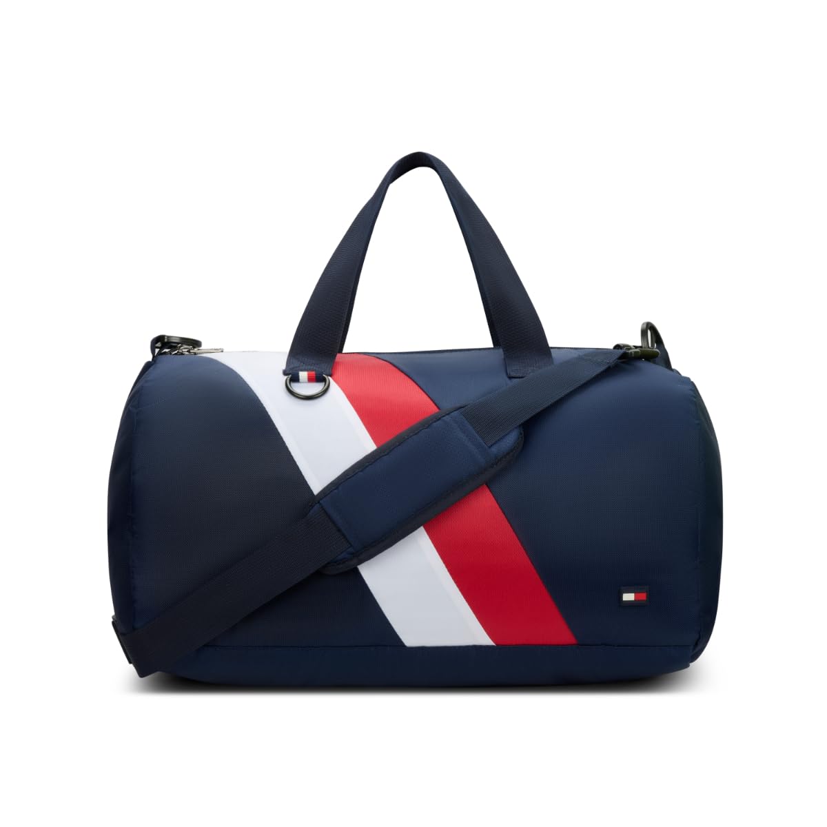 Tommy Hilfiger Polyester 44 Cms Navy + White +Red Gym Shoulder Bag (Th/Jorden081504)
