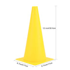 12 Inch Yellow Traffic Training Cones, Plastic Safety Parking Cones, Agility Field Marker Cones For Soccer Basketball Football D