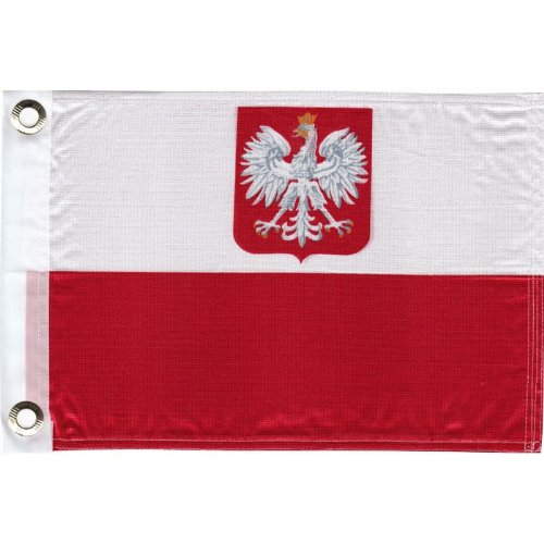 Usflagking Polish Boat Flag With Eagle 11X15 Inches