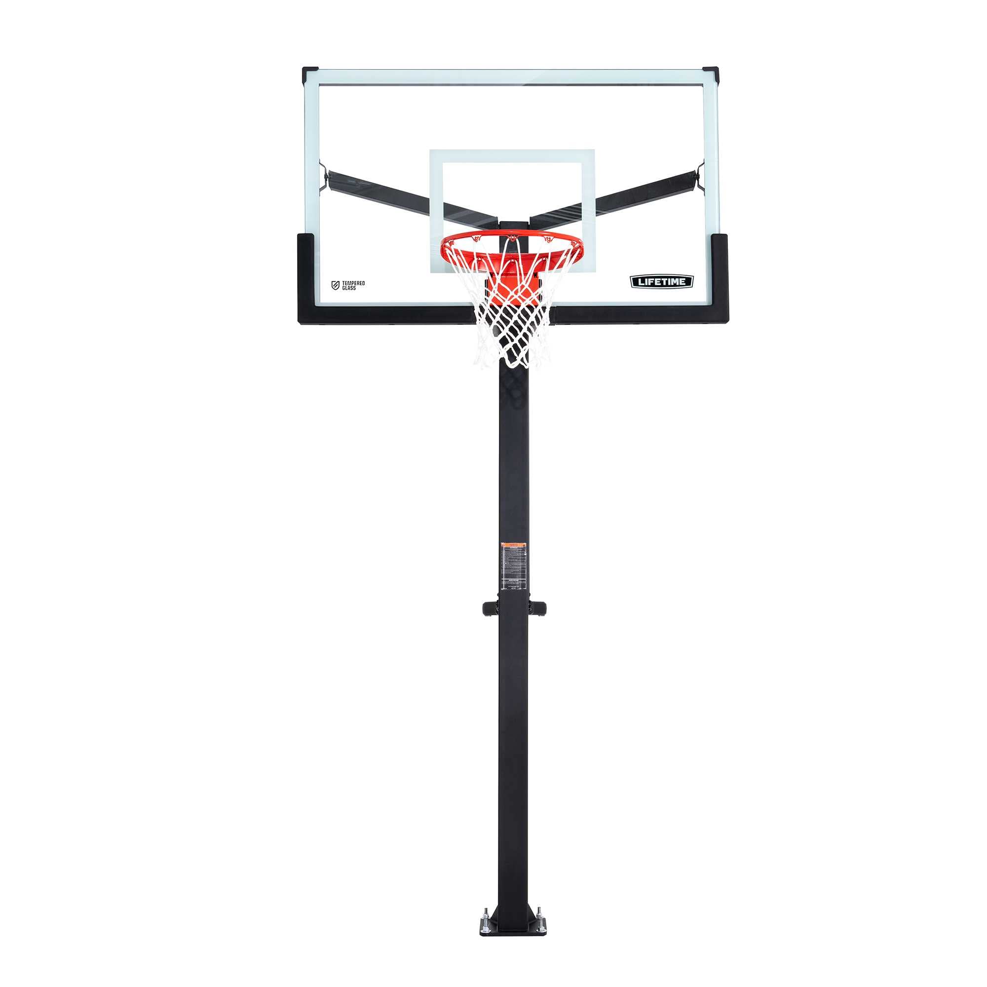 Lifetime 60 Mammoth Deluxe In-Ground Basketball Hoop, Mammoth Lift Adjustable Height, Tempered Glass Backboard Bolt Down System