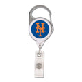 Wincraft MLB New York Mets Retractable 2S Prem Badge Holders, Black