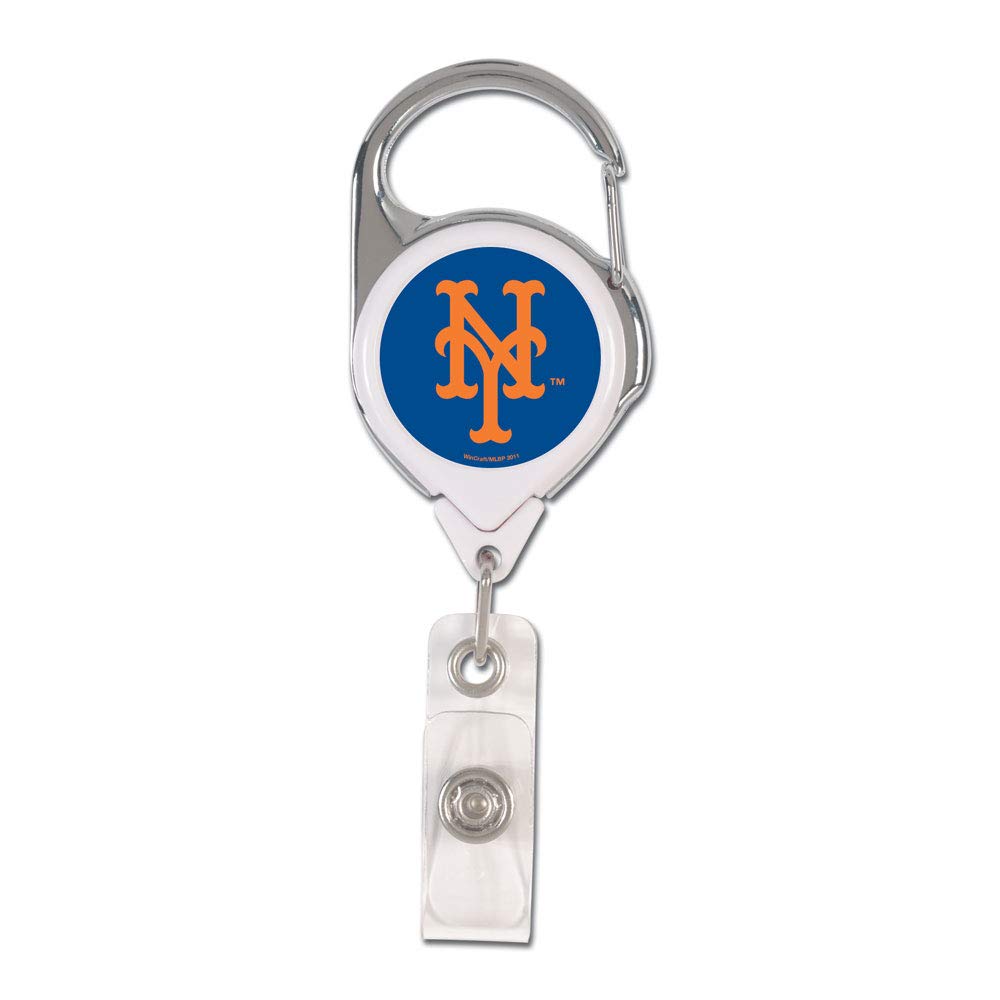 Wincraft MLB New York Mets Retractable 2S Prem Badge Holders, Black