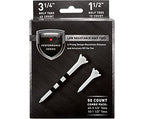 Maxfli Performance Series Low Resistance 3.25'' & 1.5'' White Golf Tees - 50 Pack