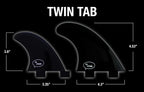 Ho Stevie! Frp Quad (4) Surfboard Fins - Stronger Than Regular Nylon Fins - Includes Fin Bag, Screws, Wax Comb And Fin Key (Blac