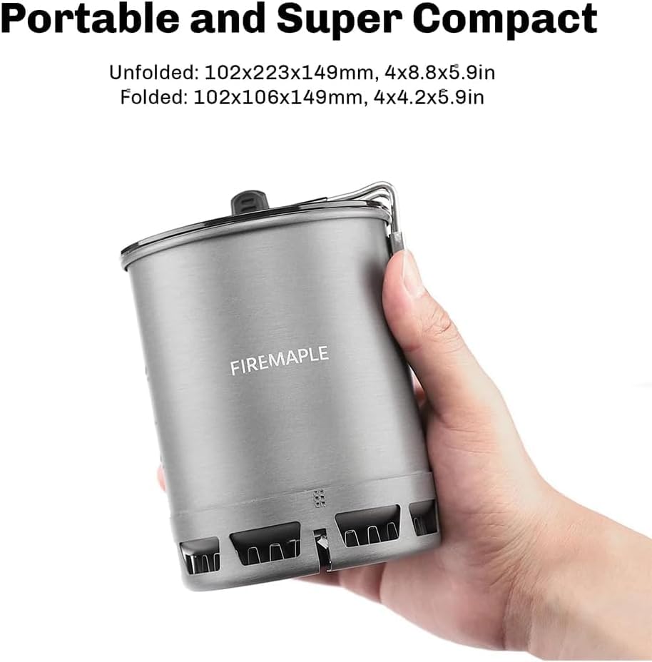 Fire-Maple 600Ml G3 Petrel Ultralight Camping Pot Lightweight Outdoor High Efficiency Foldable Heat Exchanger Pot Portable For H