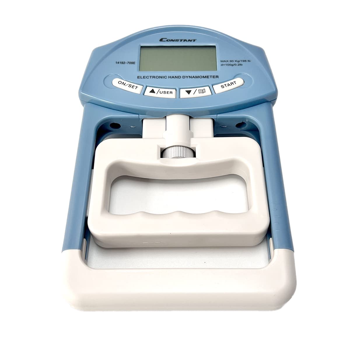Constant 200 Lbs 90 Kgs Digital Hand Dynamometer Grip Strength Measurement Meter Auto Capturing Hand Grip Power (Blue)