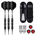 Sanfeng Professional Soft Tip Darts Set 20 Grams W/ 50 O-Rings- 30 Darts Plastic Tip + Black Aluminum Shafts + 6 Standard Flight