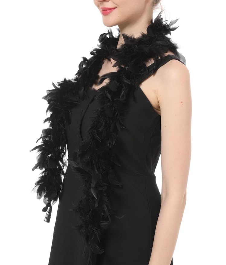Flydreamfeathers Kids Feather Boa 25 Gram, 4 Feet Long Chandelle Feather Boa, Great For Party, Kids Party, Halloween Costume, Ch