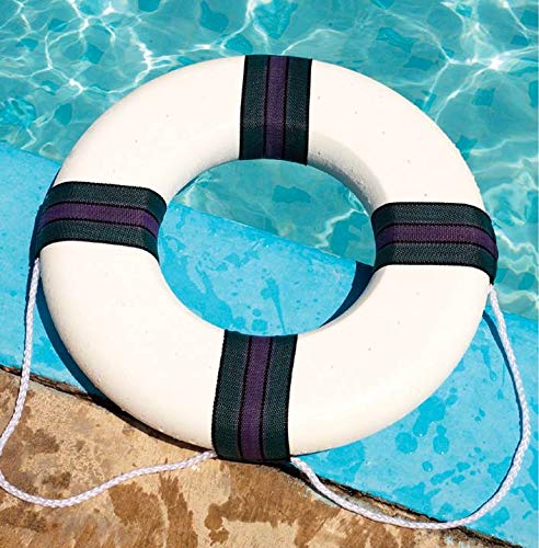 Swimline Hydrotools Life Savor Preserver Ring Buoy |Soft Foam Life Preserver Ring | 18'' Diameter | Dual-Use Life Savor Ring Dec