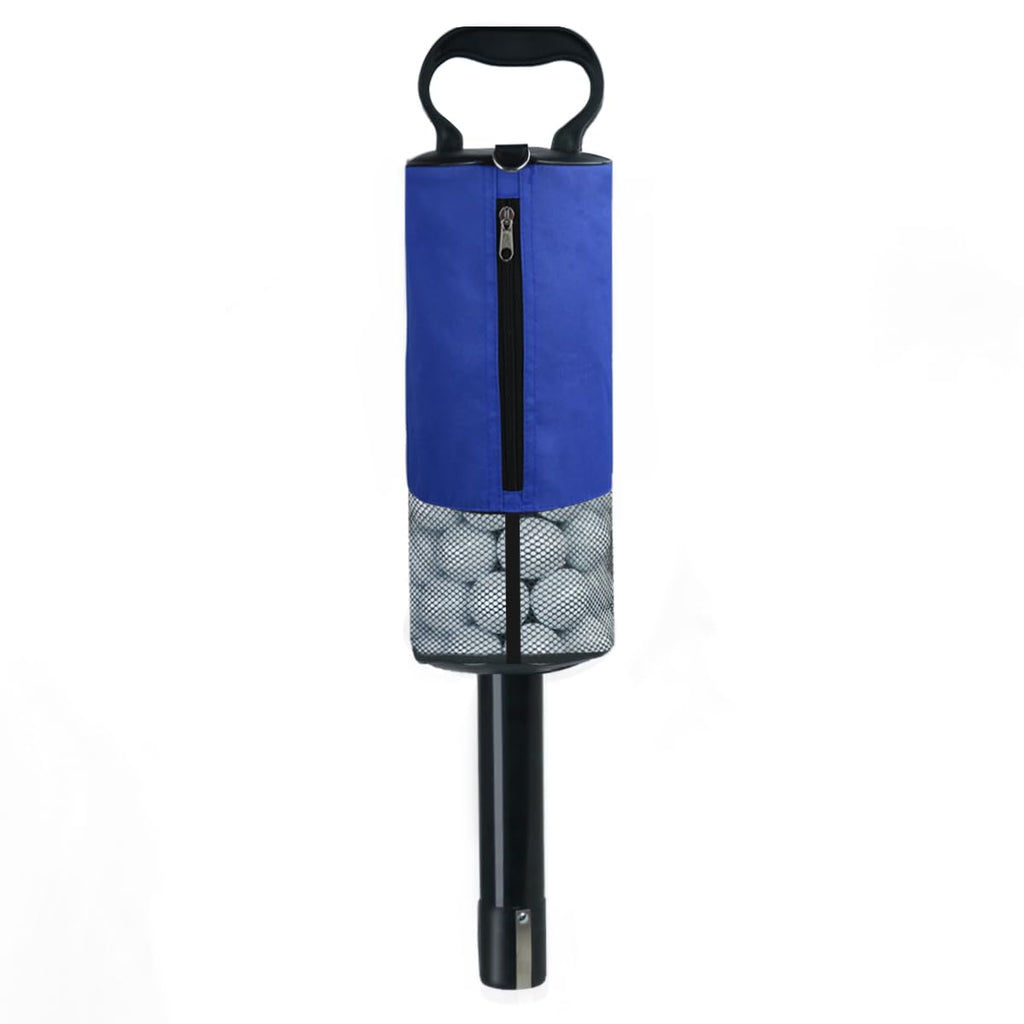 How True Golf Ball Retriever, Portable Shag Bag Golf Ball Pick Up With Removable Plastic Tube, Pocket Shagger Storage, Blue