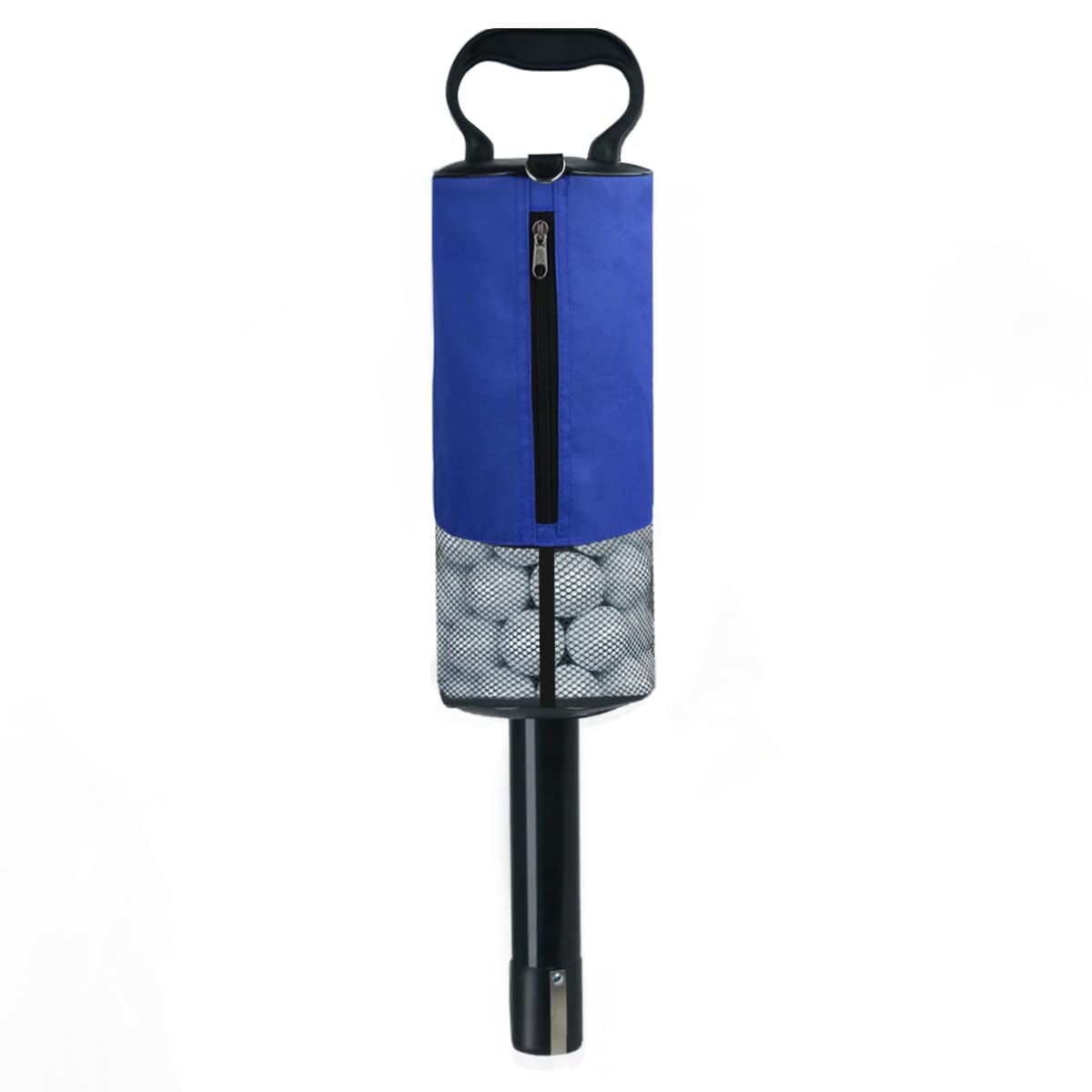 How True Golf Ball Retriever, Portable Shag Bag Golf Ball Pick Up With Removable Plastic Tube, Pocket Shagger Storage, Blue