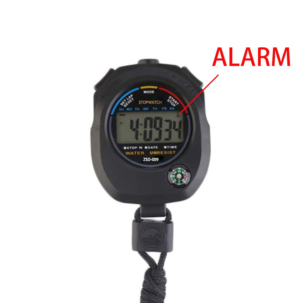 6 Pack Multi-Function Electronic Digital Sport Stopwatch Timer, Large Display With Date Time And Alarm Function,Suitable For Spo