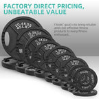 Fitvids Olympic Cast Iron 2-Inch Weight Plates Including 5Ft Olympic Barbell Bar & Safely Locks, 100 Pounds Set (85 Lbs Plates +