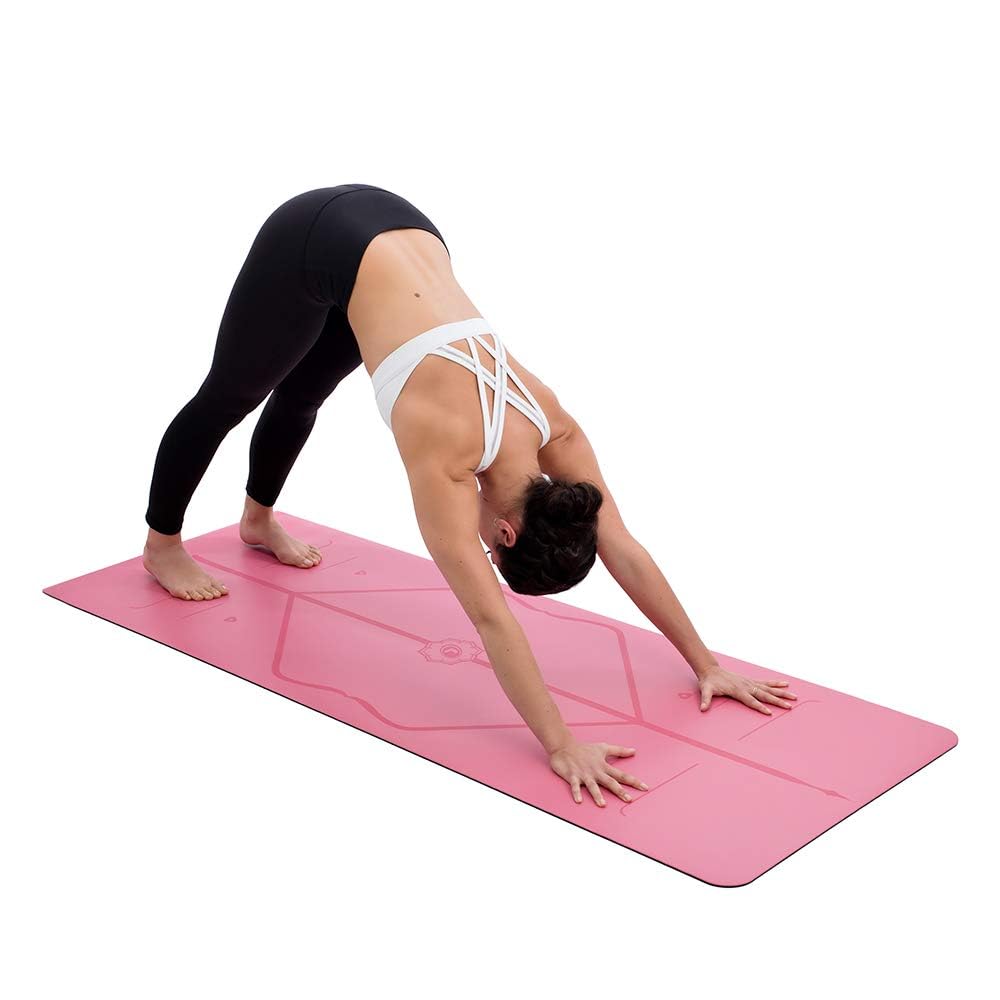 Liforme Travel Yoga Mat - Free Yoga Bag Included - Patented Alignment System, Warrior-Like Grip, Non-Slip, Eco-Friendly, Ultra-L