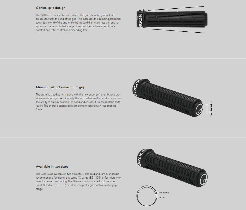Ergon Grips Gd1 Evo, Black