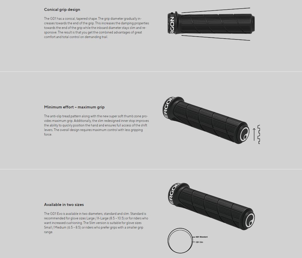 Ergon Grips Gd1 Evo, Black