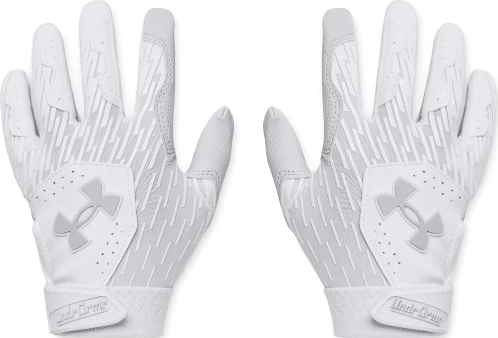 Under Armour Boys Clean Up T Ball Gloves, (100) White/Halo Gray/Halo Gray, One Size Fits Most