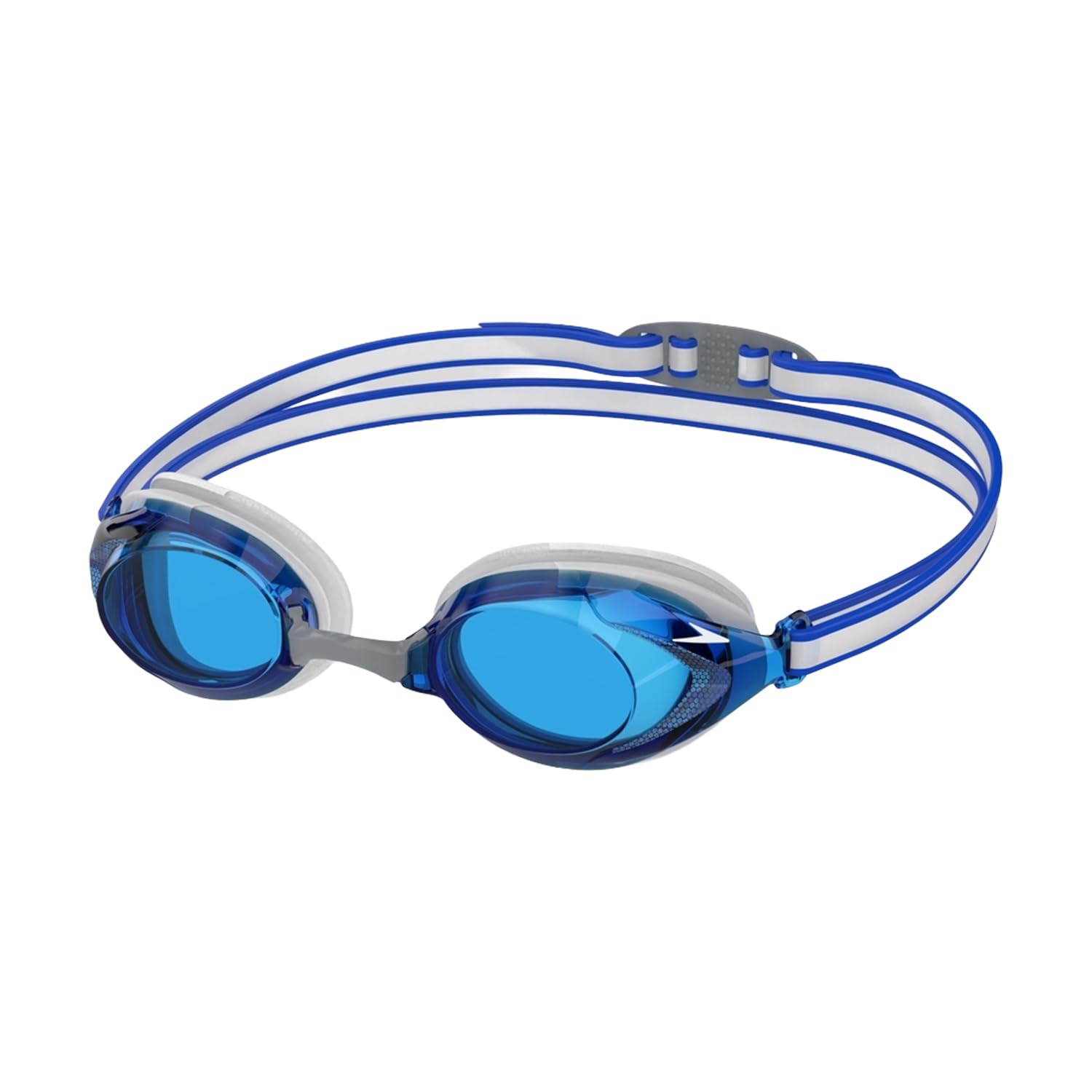 Speedo Junior Vanquisher 3.0 Swim Goggles - Blue/White | Youth Swimming Goggles with Clear Lenses, Anti-Fog, UV Protection, Comf