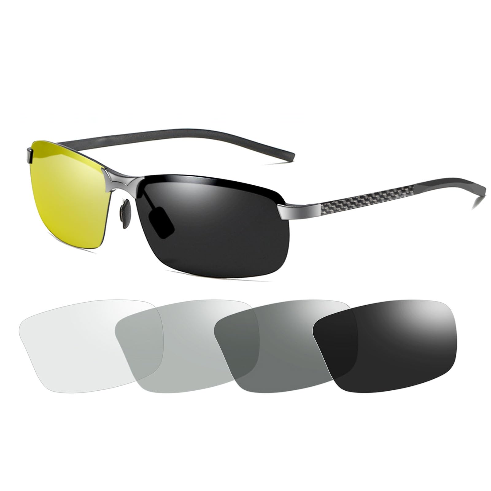 YIMI Polarized Photochromic Outdoor Sports Driving Sunglasses for Men Women AntiGlareEyewear Ultra-Light Sun Glasses (photochrom