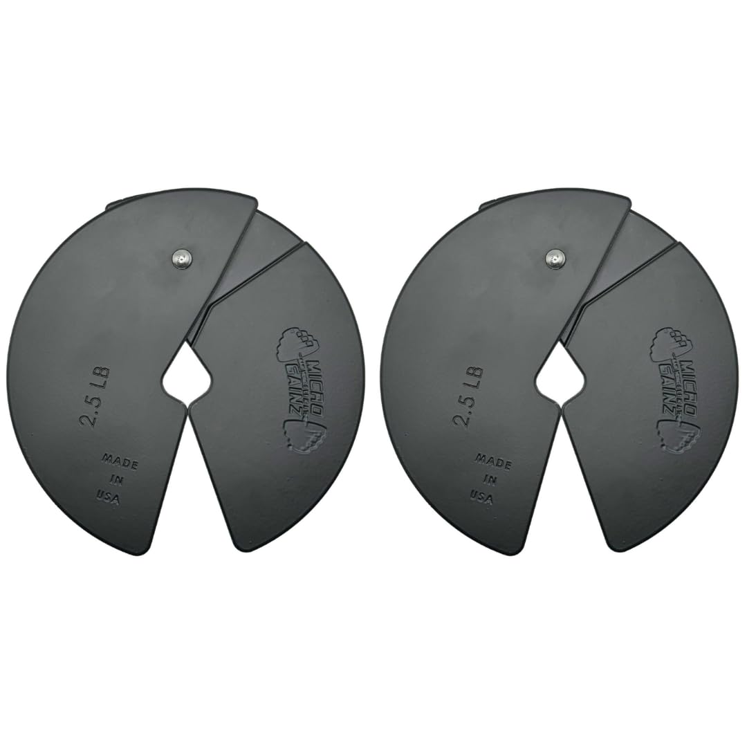 Micro Gainz Dumbbell Fractional 2.5 lb Weight Plate, Ideal for Micro Loading, (Choose Color) 2 Piece Fractional Weight Plates, D
