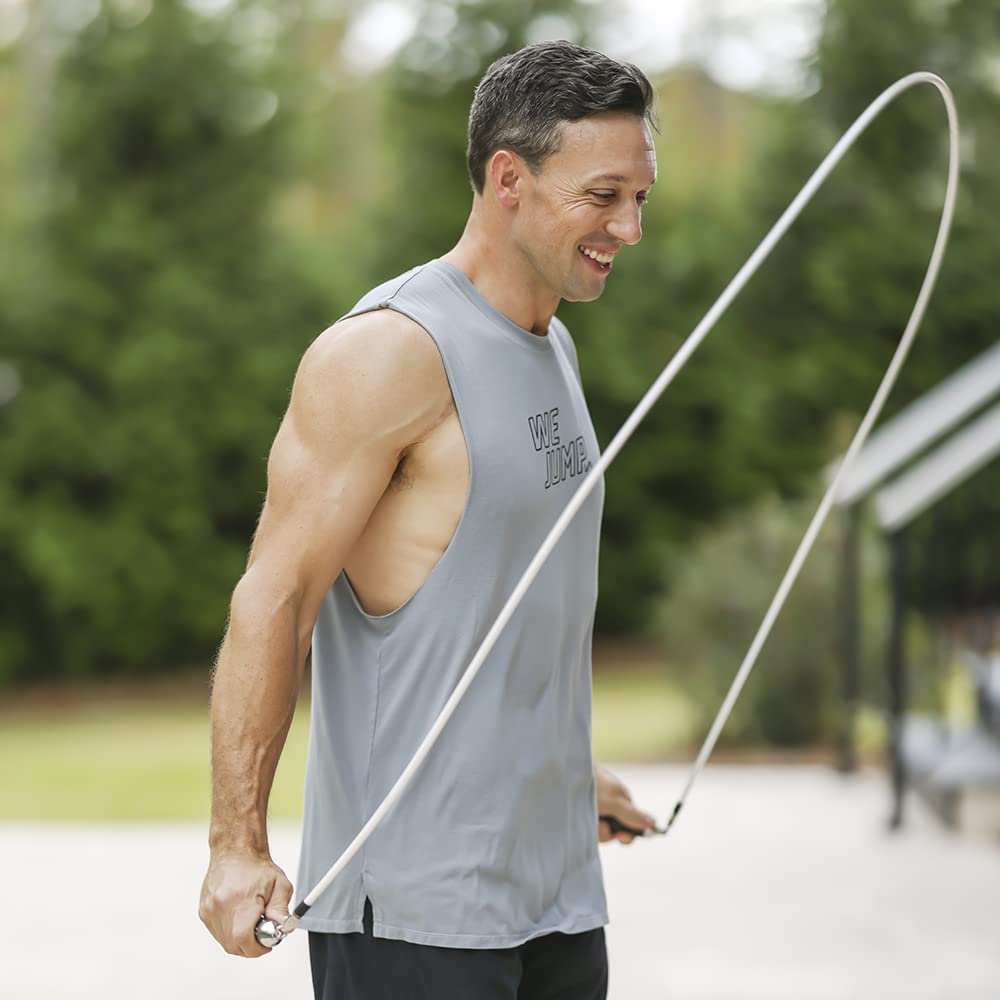 Crossrope Get Lean Set - Weighted Jump Rope- 1/4 Lb And 1/2 Lb Ropes - Slim Handles - Large