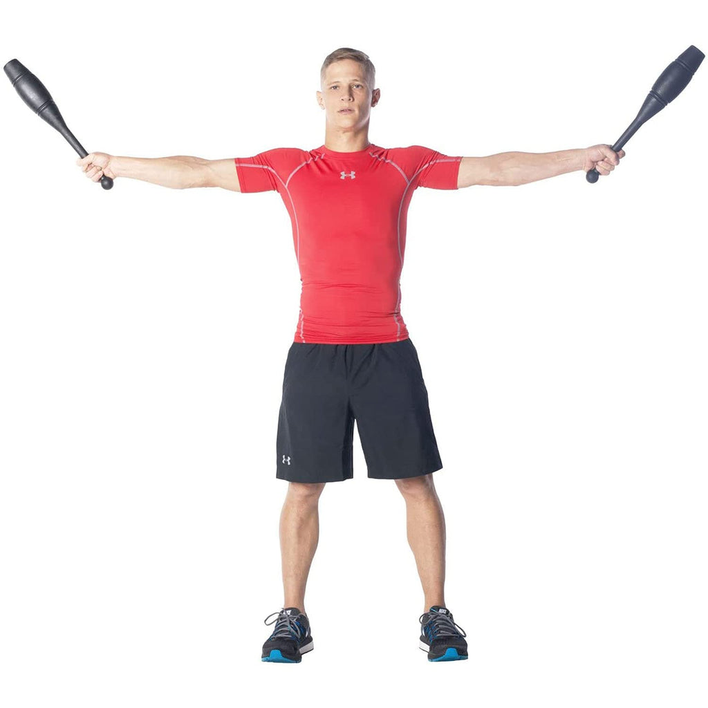 Ultimate Body Press Indian Clubs (Black, 1-Pound) (Ic-1)