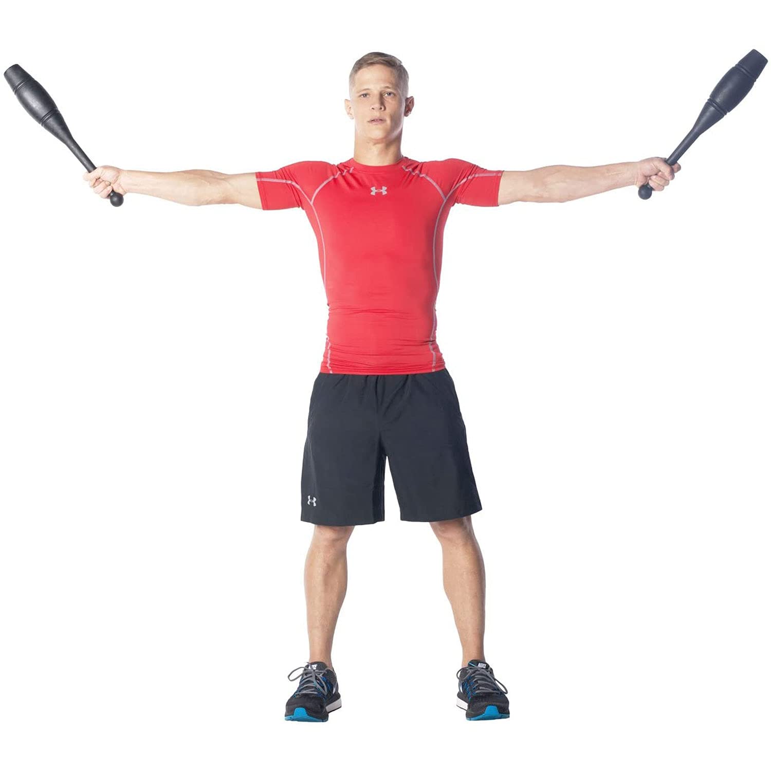 Ultimate Body Press Indian Clubs (Black, 1-Pound) (Ic-1)