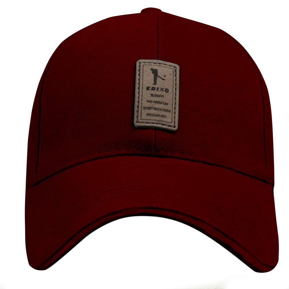 Puthak MenS Classic Logo Adjustable BaseballCap Hat, Maroon Pthk1670